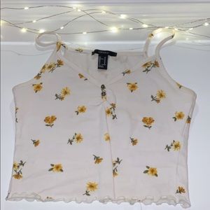 f21 floral tank top